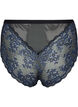 Spetstrosa med hög midja, Black w. blue lace, Packshot image number 1