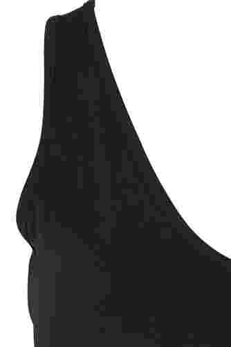 Långt bomullslinne med spets, Black, Packshot image number 3