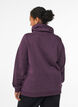 Sweatshirt med h&ouml;g krage och fickor, Lila, Model image number 2