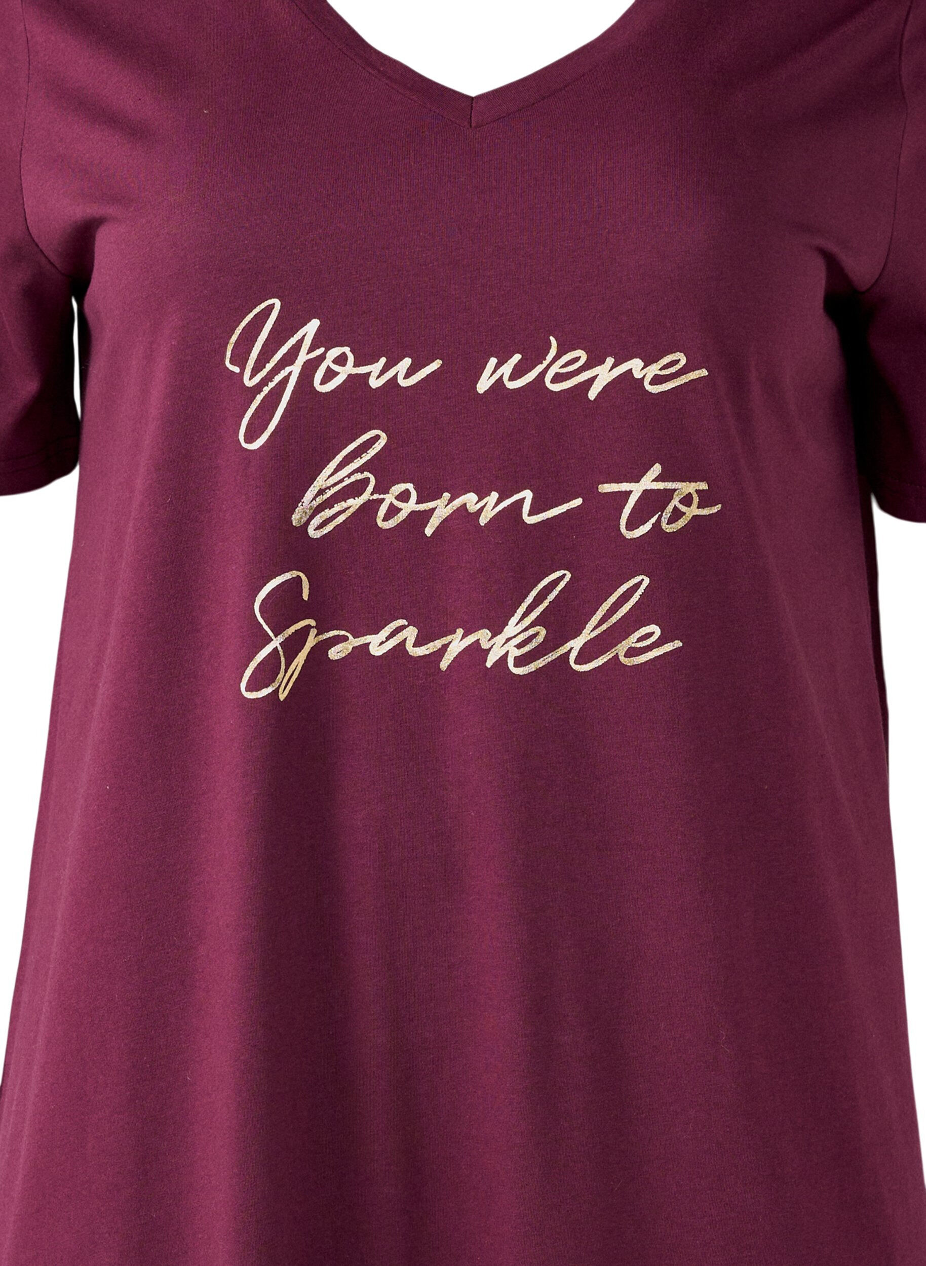 Zizzi Nattlinne i ekologisk bomull med v-ringning, R&ouml;d, Packshot image number 2