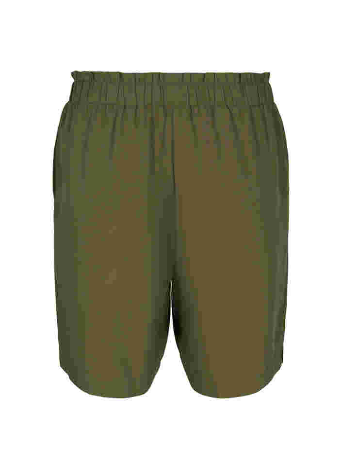 Lösa shorts i viskose, Ivy Green, Packshot image number 1