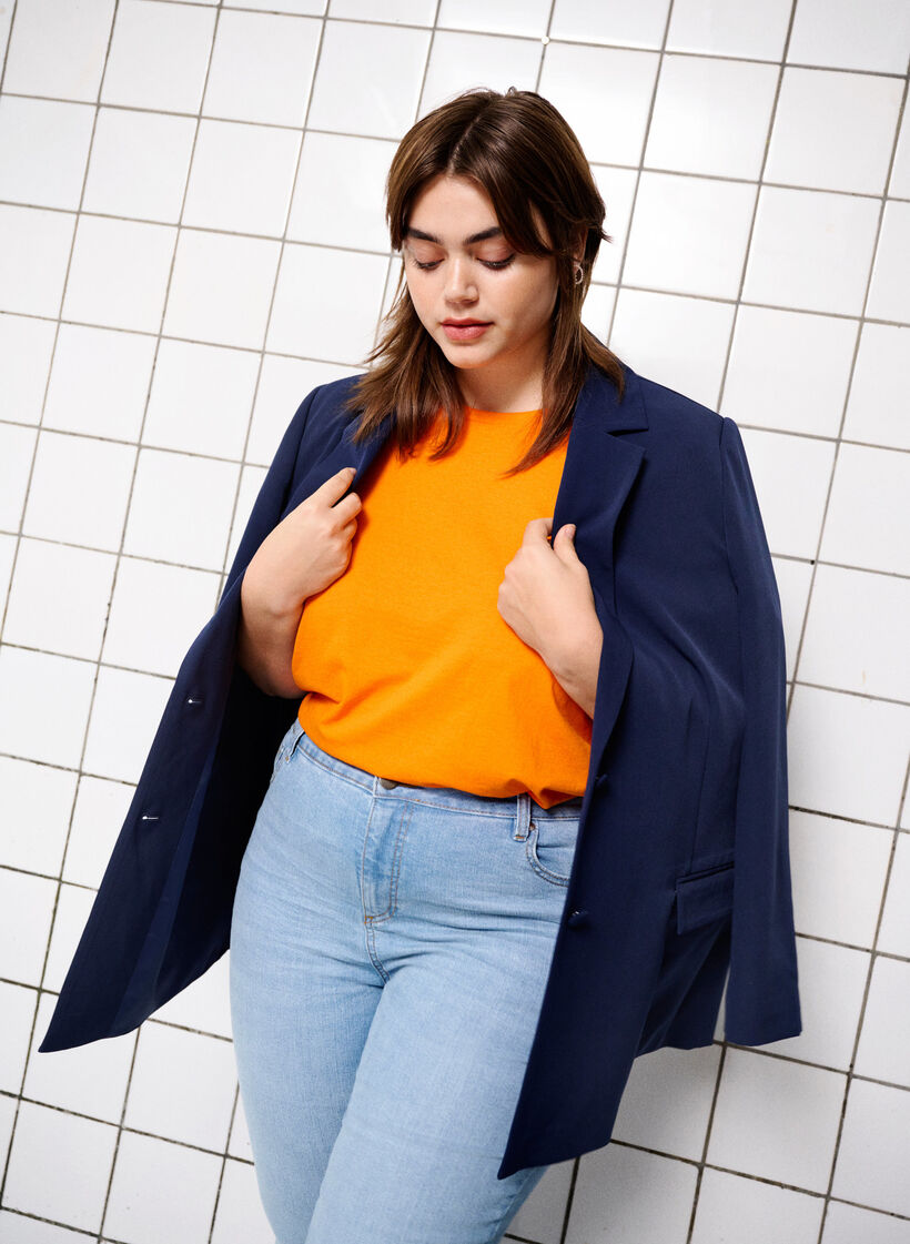 Klassisk blazer med knapp, Navy Blazer, Image image number 0