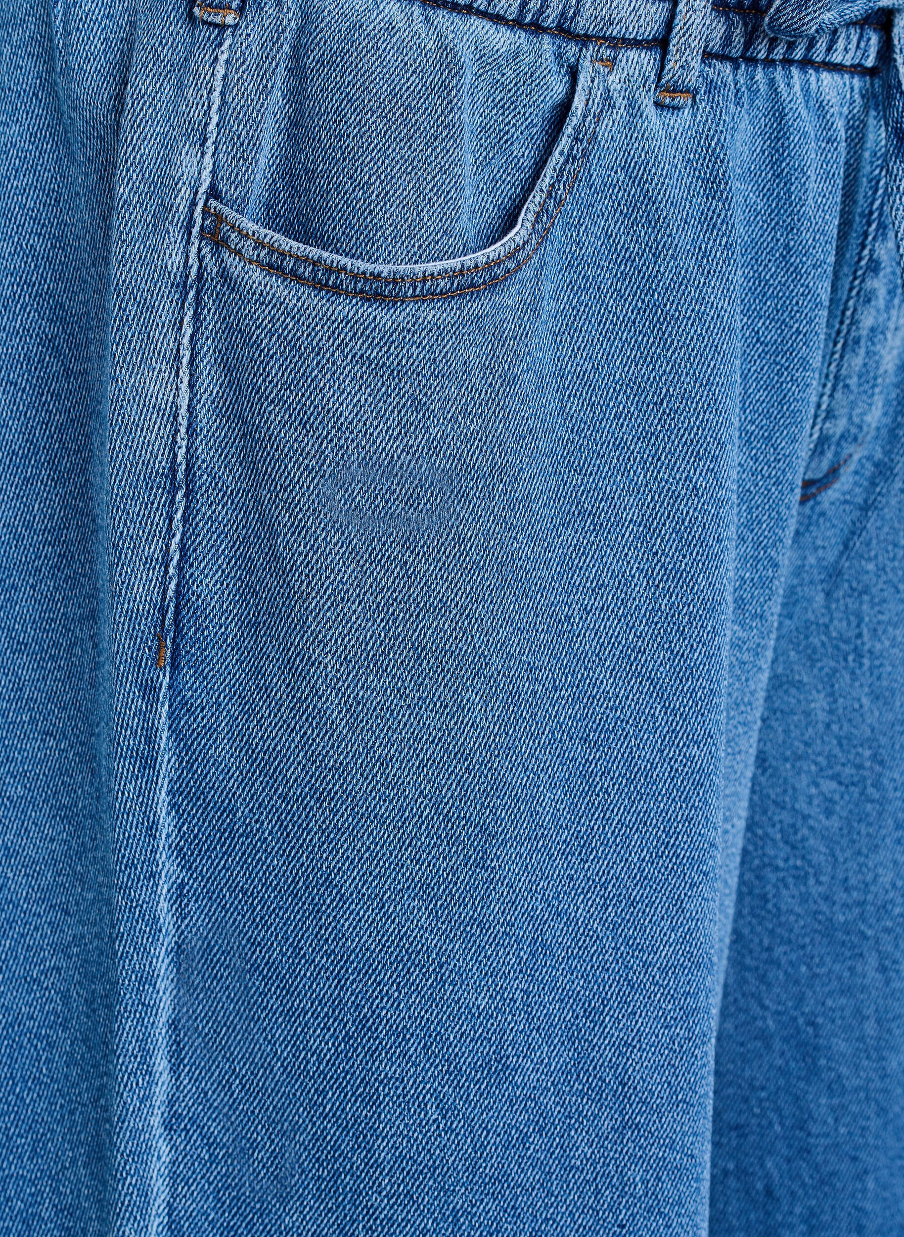 ZizziJeans med l&ouml;s passform, res&aring;r och dragsko, Bl&aring;, Packshot image number 2