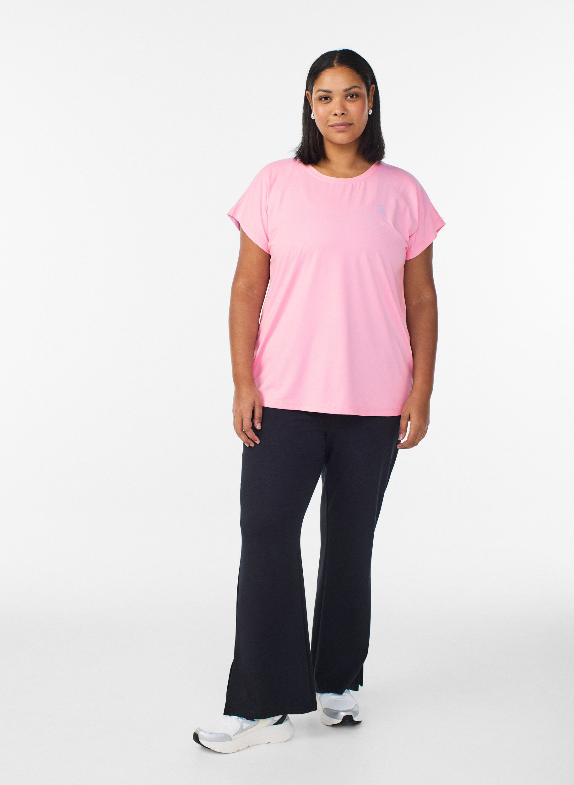 ZizziEnf&auml;rgad tr&auml;nings-T-shirt, Rosa, Model image number 1