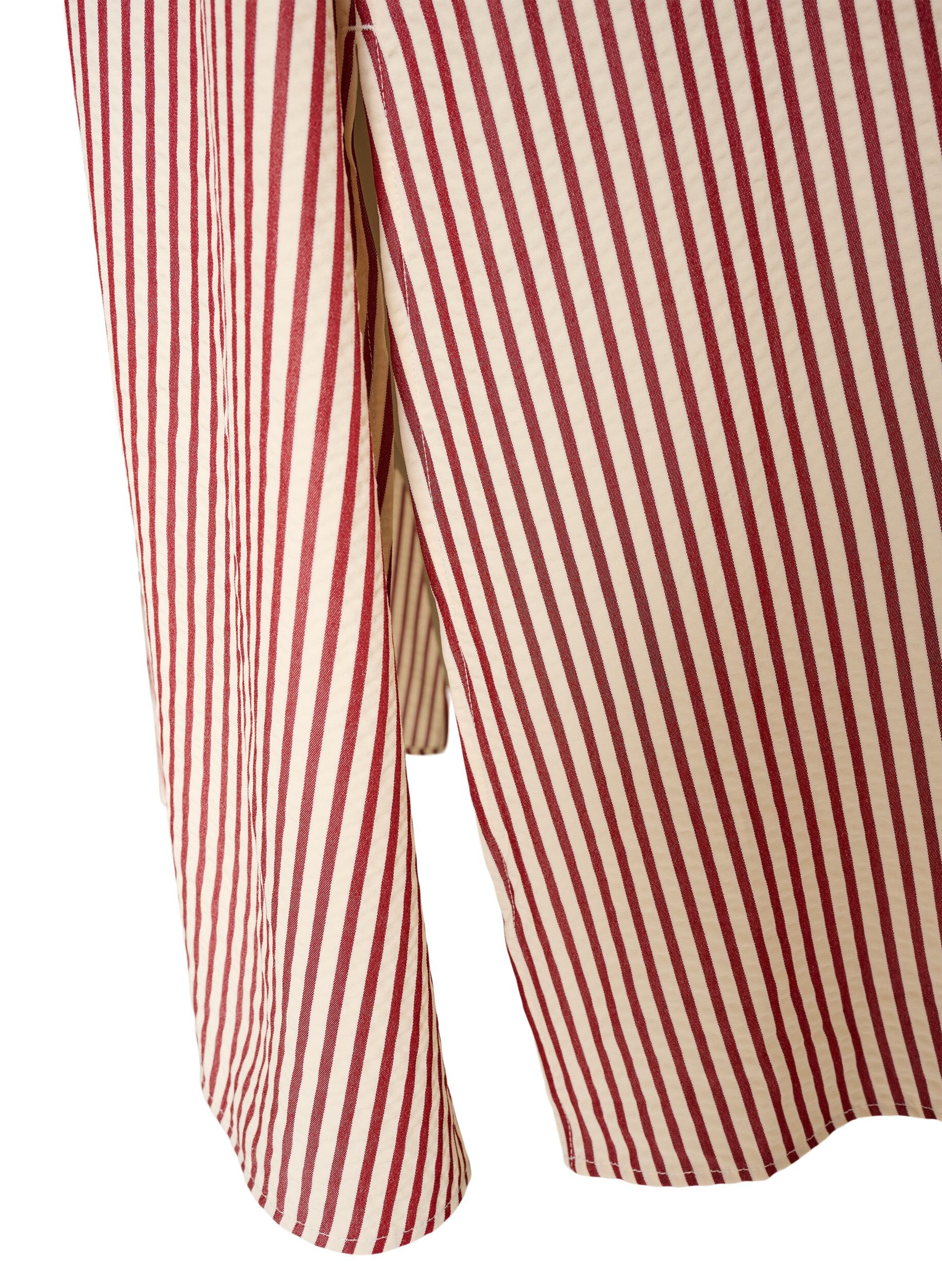 ZizziAnkell&aring;ng skjortkl&auml;nning med knytsk&auml;rp och r&auml;nder, R&ouml;d, Packshot image number 3