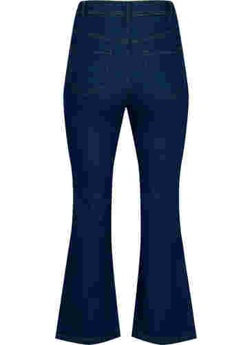 FLASH - Högmidjade jeans med bootcut, Blue denim, Packshot image number 1