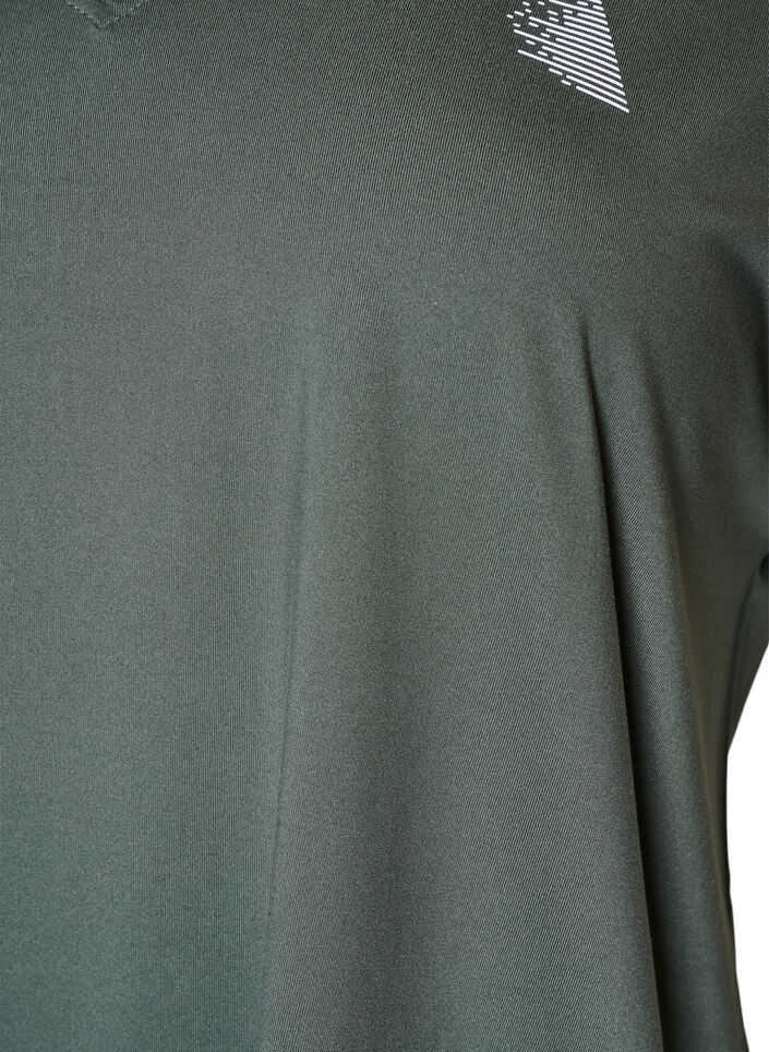 L&ouml;s tr&auml;ningst-shirt med v-ringning, Gr&ouml;n, Packshot image number 2