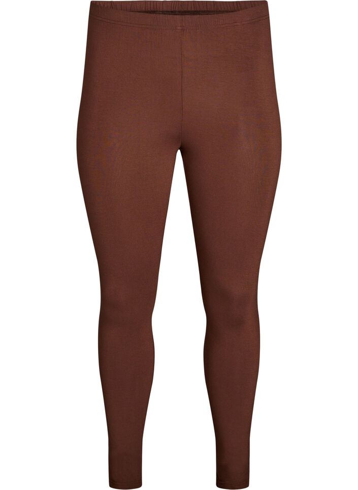 Basic leggings i viskos, Brun, Packshot image number 0