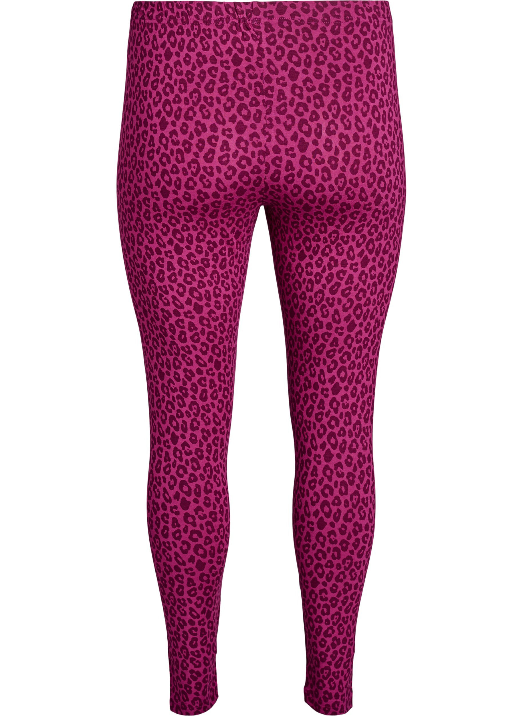 Zizzi Ankelkorta leggings i viskos, Rosa, Packshot image number 1