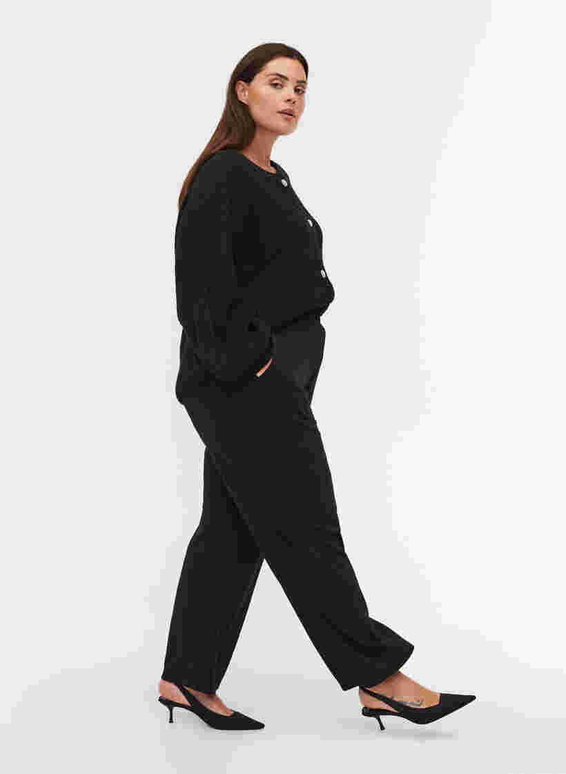 Löst sittande byxor med fickor, Black, Model image number 3