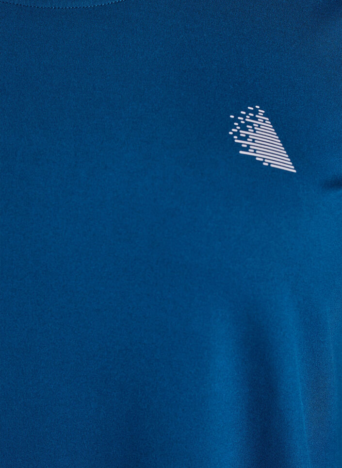 Tr&auml;ningsblus med trekvarts&auml;rm, Bl&aring;, Packshot image number 2