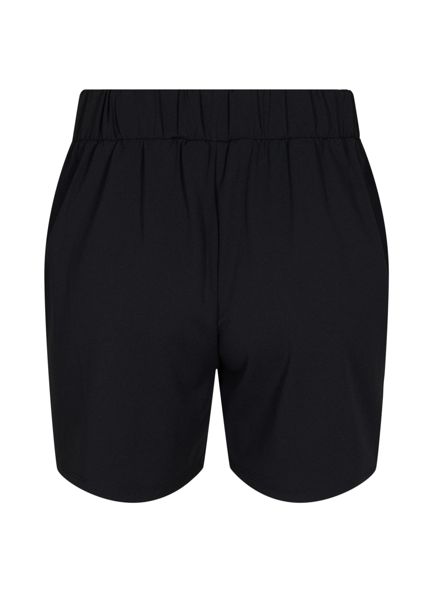 ZizziShorts med fickor och l&ouml;s passform, Svart, Packshot image number 1