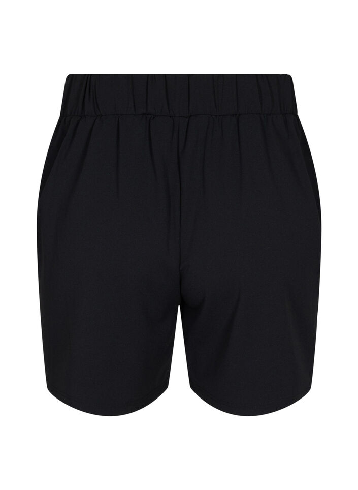 Shorts med fickor och l&ouml;s passform, Svart, Packshot image number 1