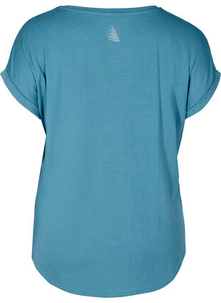Tränings-t-shirt med tryck, Storm Blue, Packshot image number 1
