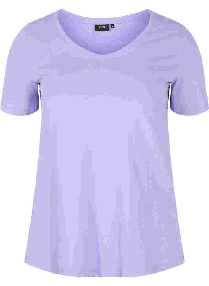 Enfärgad t-shirt i bomull, Paisley Purple, Packshot image number 0