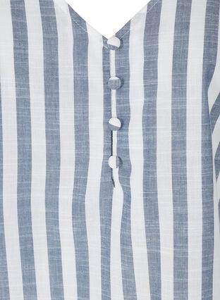 Randigt linne i bomull, Blue Y/D, Packshot image number 2