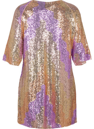 Paljettklänning med 3/4-ärmar, Gold Mulit Sequins, Packshot image number 1