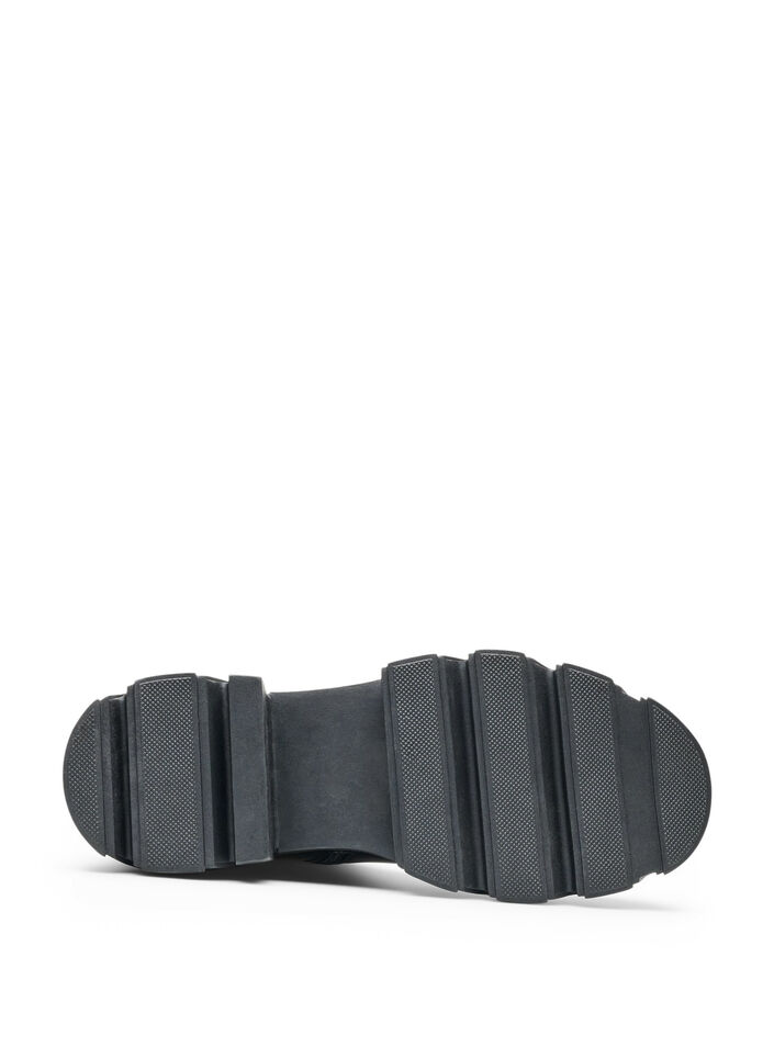 H&ouml;g st&ouml;vel med ribbade paneler, Svart, Packshot image number 5