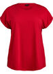 Kort&auml;rmad t-shirt i bomullsblandning, R&ouml;d, Packshot image number 0