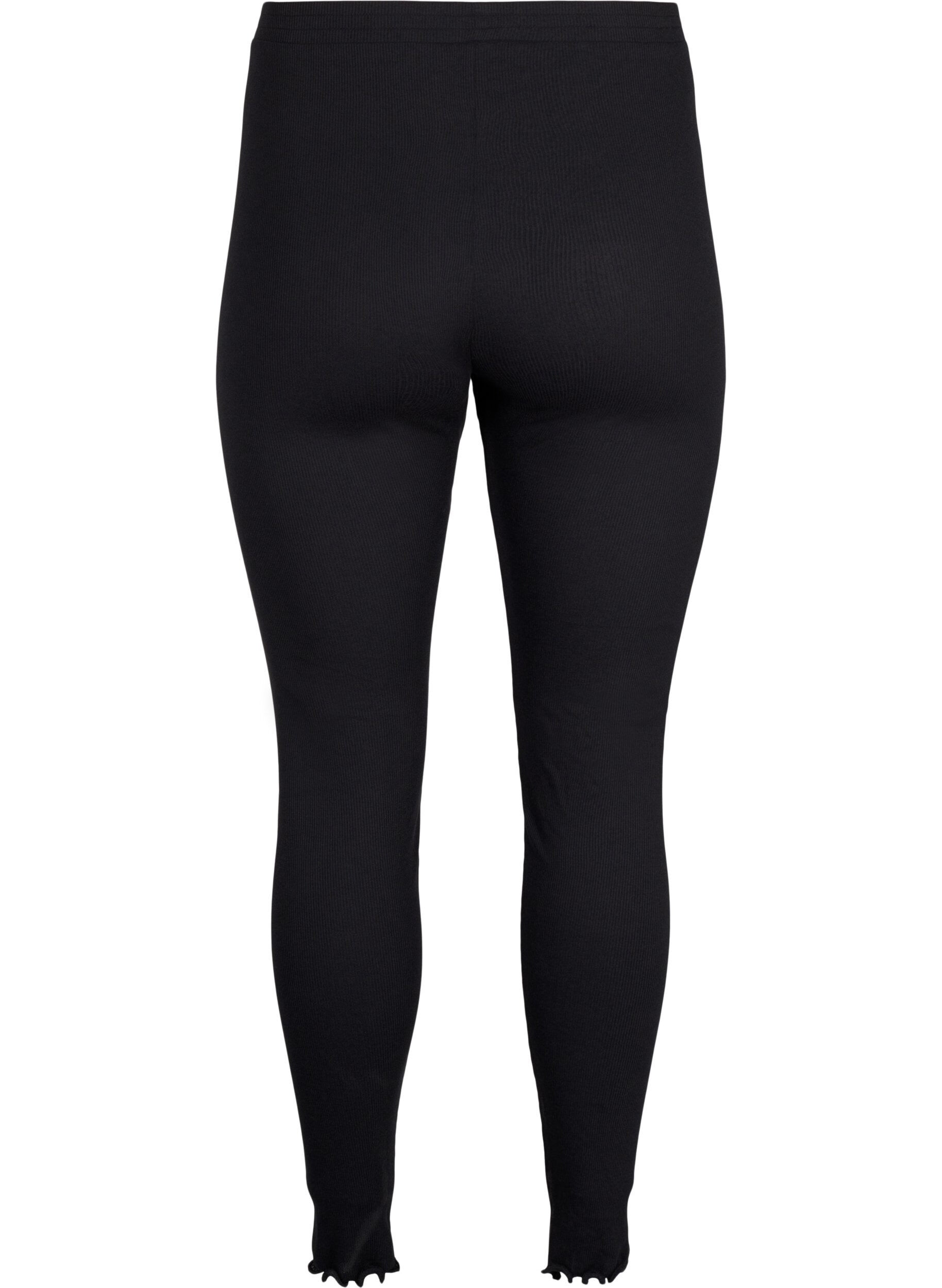 Zizzi Ribbade byxor med tight passform, Black, Packshot image number 1