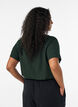 T-shirt med knappdetalj, Gr&ouml;n, Model image number 2