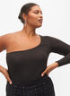 One-shoulder-topp, Black, Model image number 2