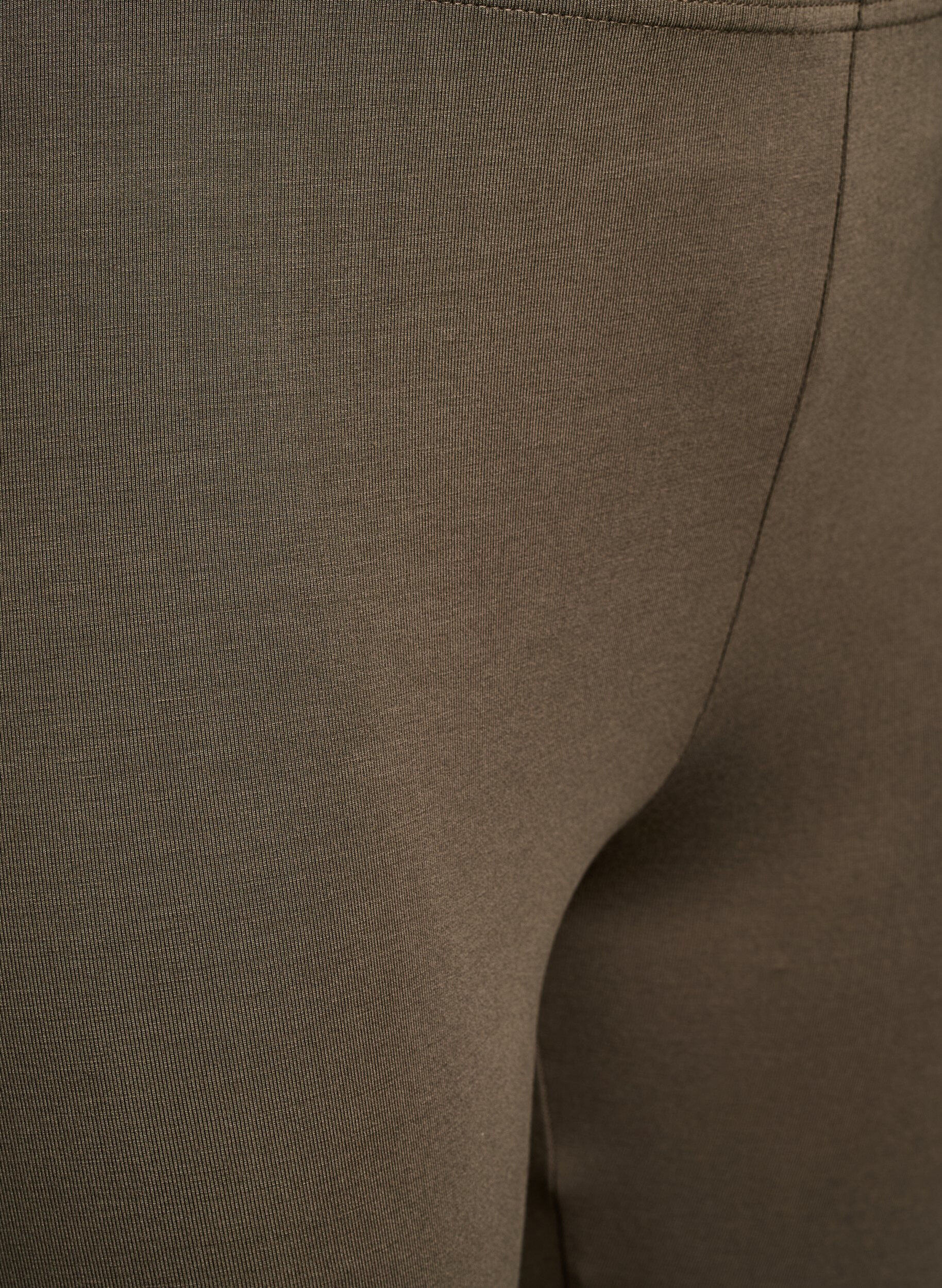 Zizzi Basic leggings i viskos, Gr&ouml;n, Packshot image number 2