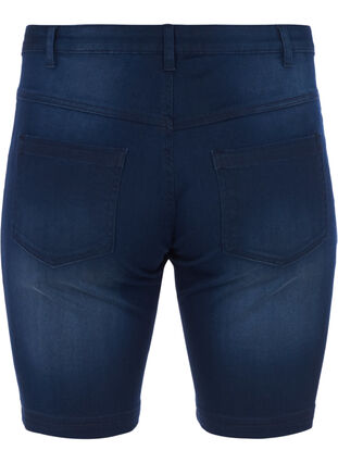 Slim fit Emily shorts med normalhög midja, Blue denim, Packshot image number 1