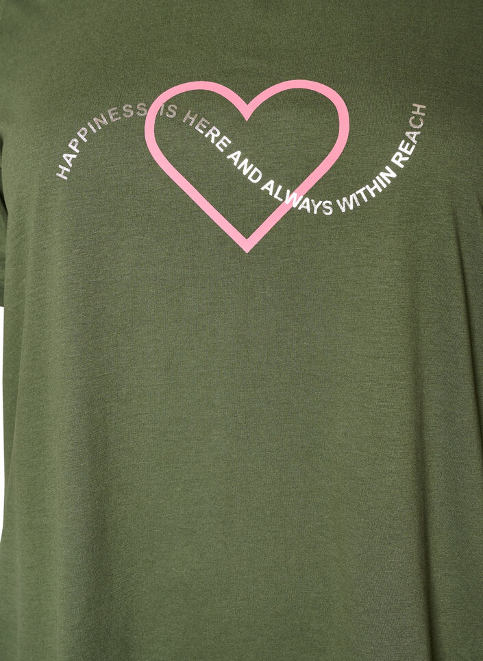 T-shirt med tryck, Gr&ouml;n, Packshot image number 2