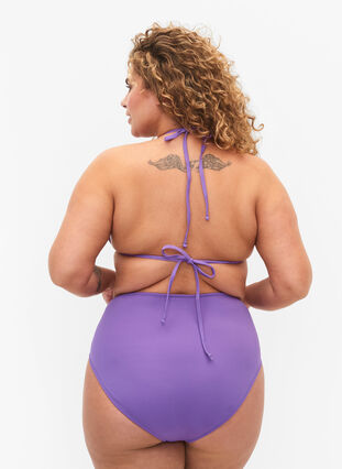 Bikinitrosor med hög midja, Royal Lilac, Model image number 1