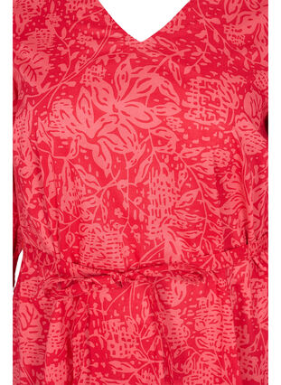 Mönstrad klänning med knytband, Ribbon Red AOP, Packshot image number 2