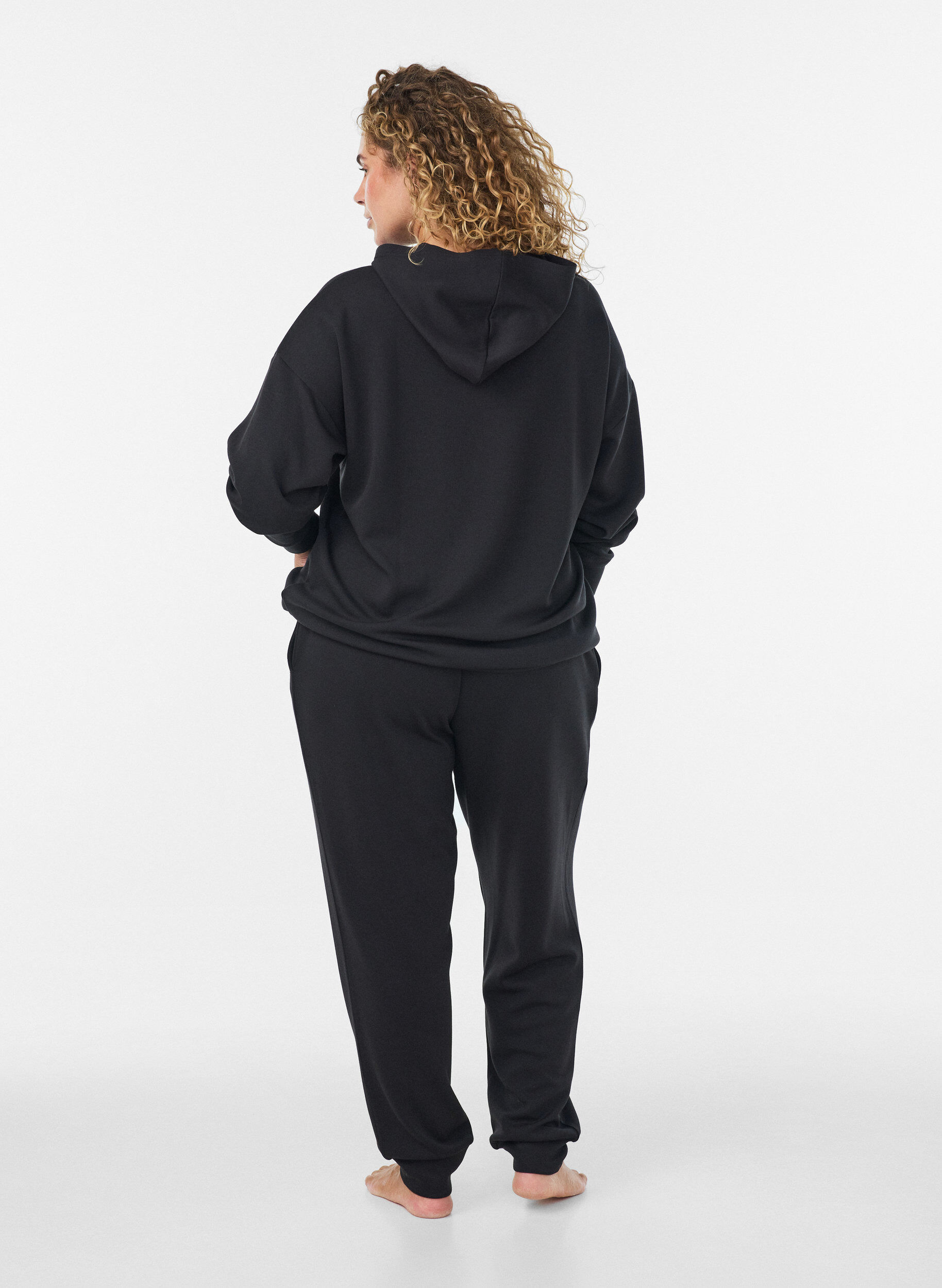 ZizziHuvtr&ouml;ja i jersey, Svart, Model image number 2