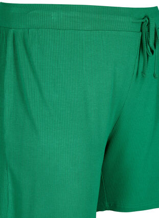 Löst sittande viskosshorts med ribbad kant, Jolly Green, Packshot image number 2