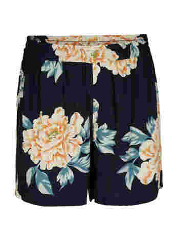Shorts med lös passform och blommigt mönster