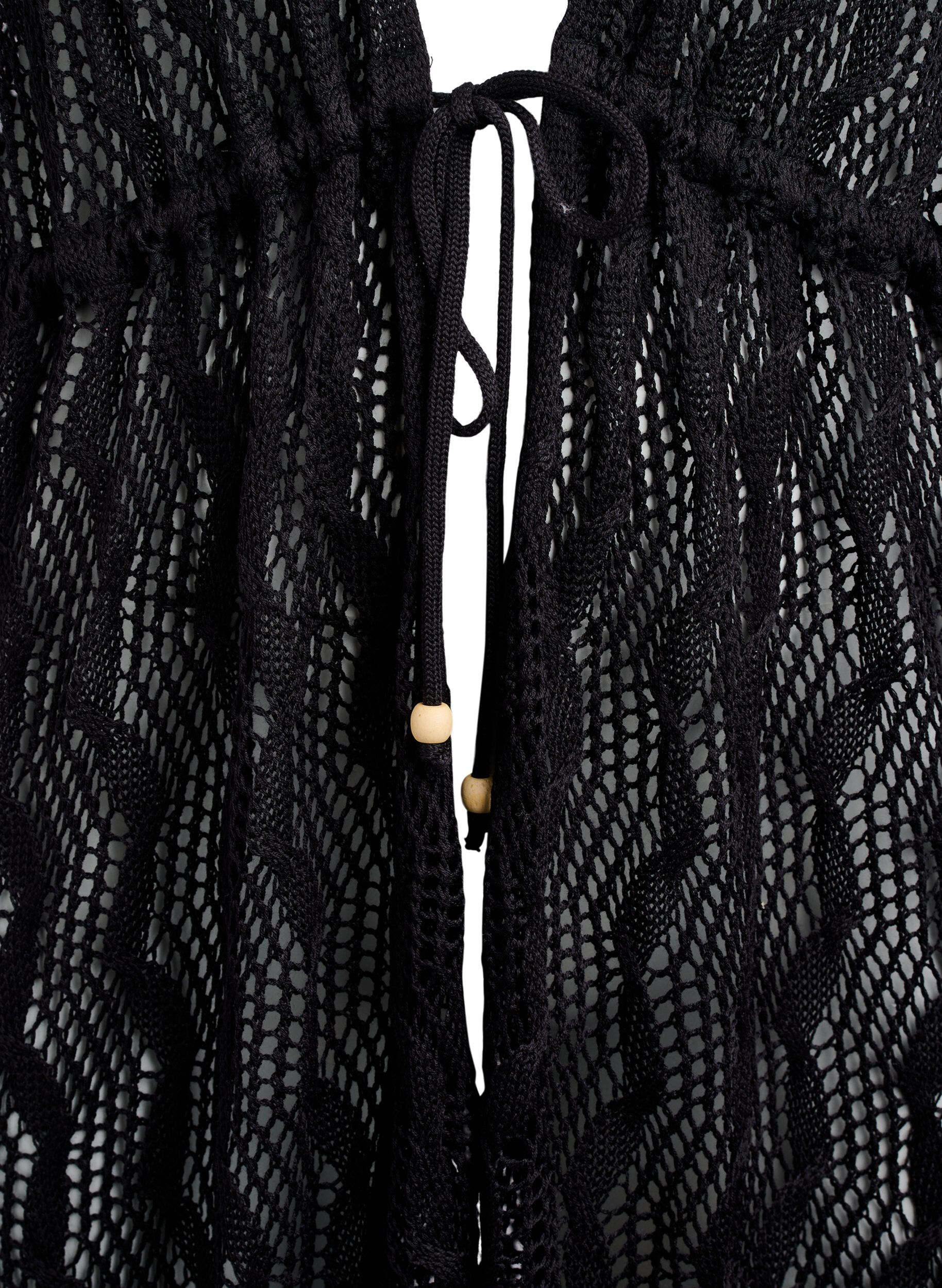 Zizzi Strandkimono med knytsk&auml;rp, Svart, Packshot image number 2