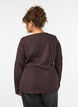 Blus i jersey med v&aring;gig struktur, Brun, Model image number 2