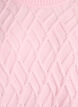 Stickad tröja med kabelmönster och rund hals, Rosa, Packshot image number 2