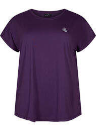 Kortärmad t-shirt för träning, Purple Pennant