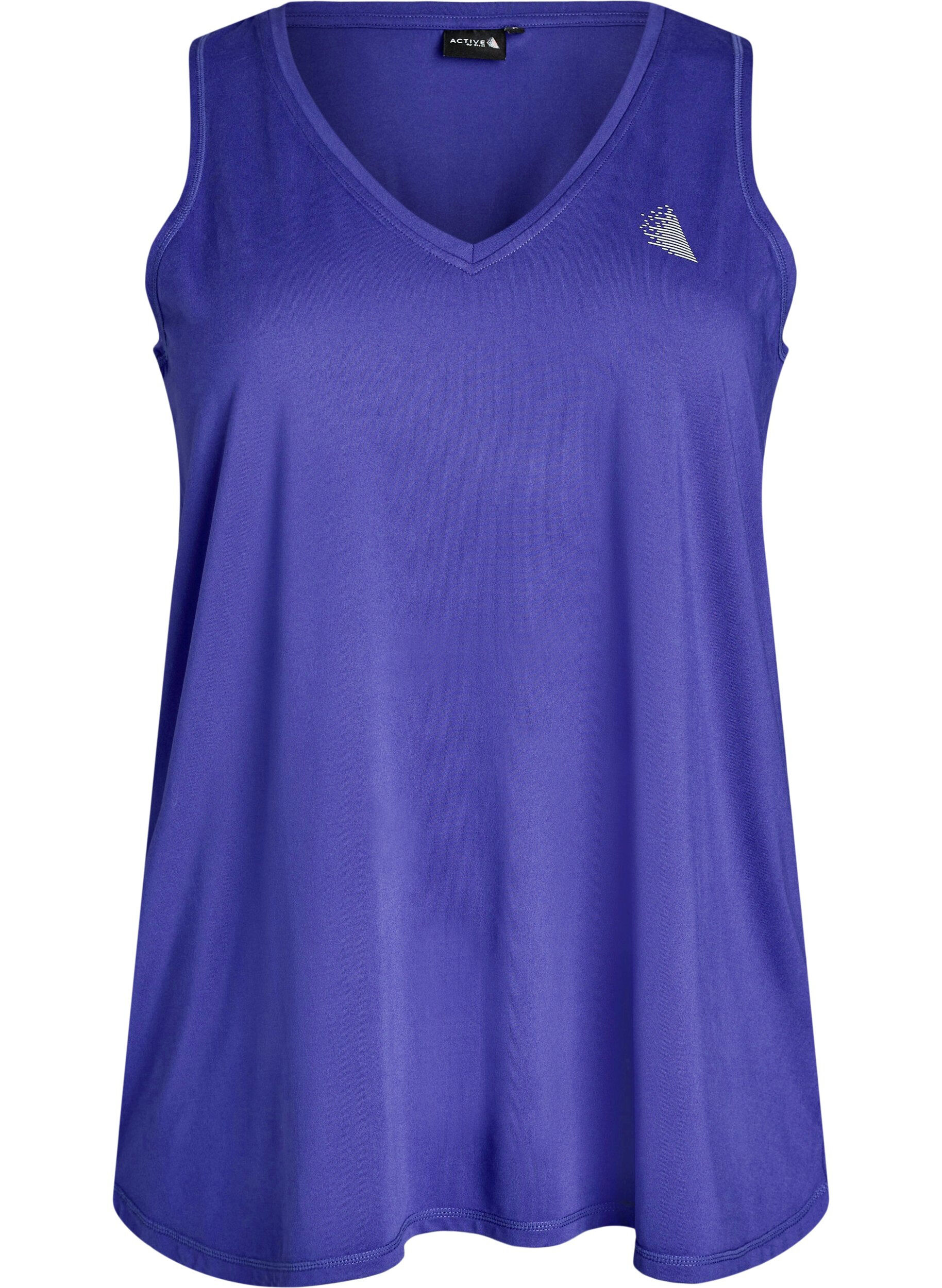 Zizzi Sports top with V-neck, Purple, Packshot image number 0