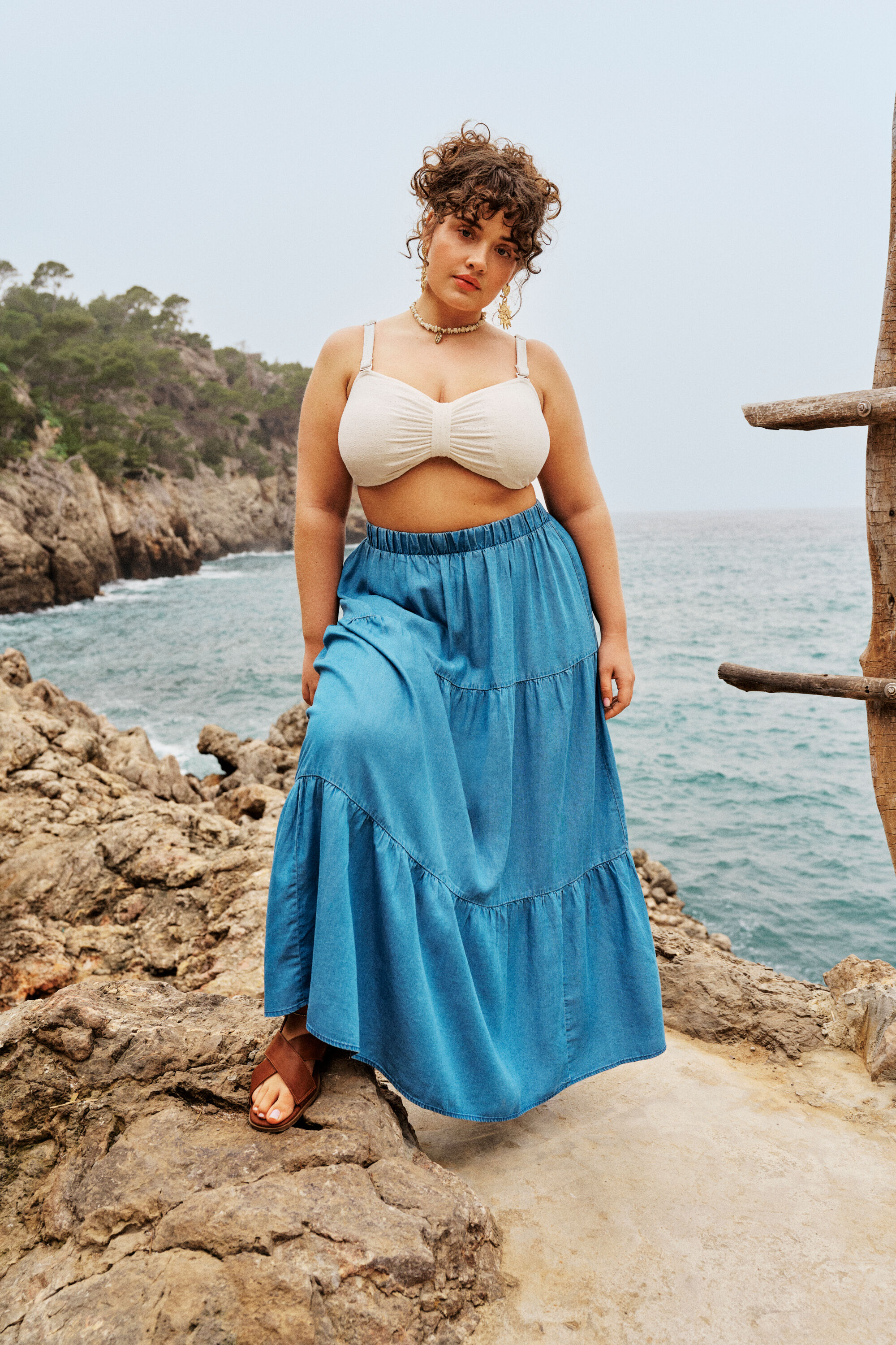 ZizziBoh&eacute;misk i havsbl&aring; toner, , Model