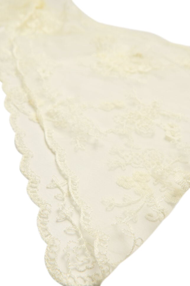 Trekantig spets­sjal, Beige, Packshot image number 1