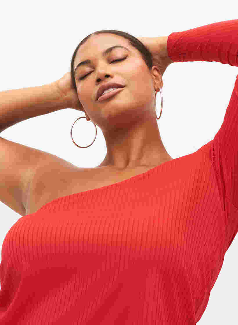One-shoulder-topp, Tango Red, Model image number 1