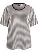 T-shirt i TENCEL&trade; Lyocell med r&auml;nder, Vit, Packshot image number 0