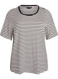 T-shirt i TENCEL&trade; Lyocell med r&auml;nder, Vit