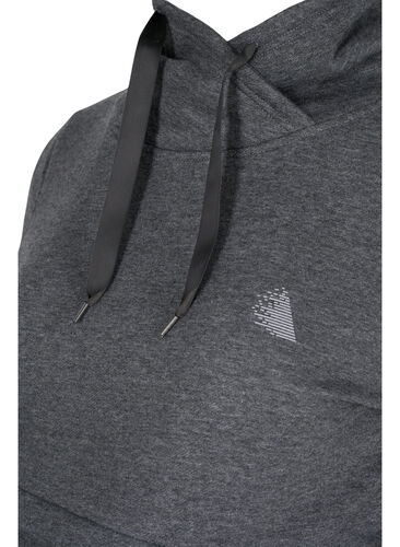 Gravidsweatshirt med amningsfunktion, Dark Grey Melange, Packshot image number 2
