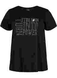  T-shirt till träning med print, Black w. turn