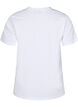 T-shirt i bomull med broderidetalje, Vit, Packshot image number 1