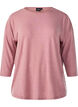 Jerseyblus med 3/4-&auml;rm, Rosa, Packshot image number 0