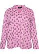 Pyjamasskjorta i bomull med br&ouml;stficka, Rosa, Packshot image number 0