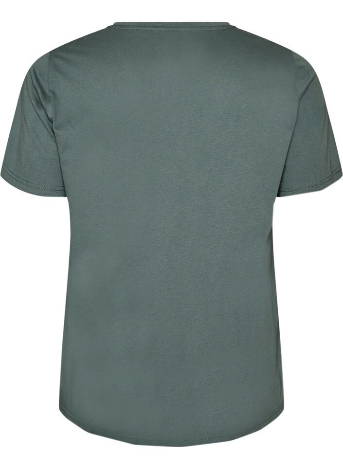 T-shirt med tryck, Gr&ouml;n, Packshot image number 1